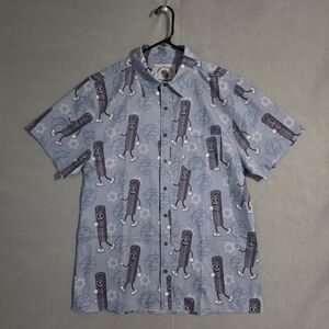 Savage Tacticians Co Mens Short Sleeve Snap Button AOP Shirt Size Medium